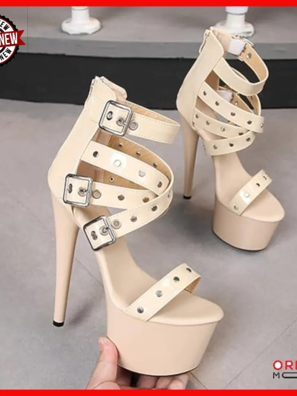 Platform Chunky Heel Gothic Sandals Ankle Strap Buckle Open Toe Lug Sole